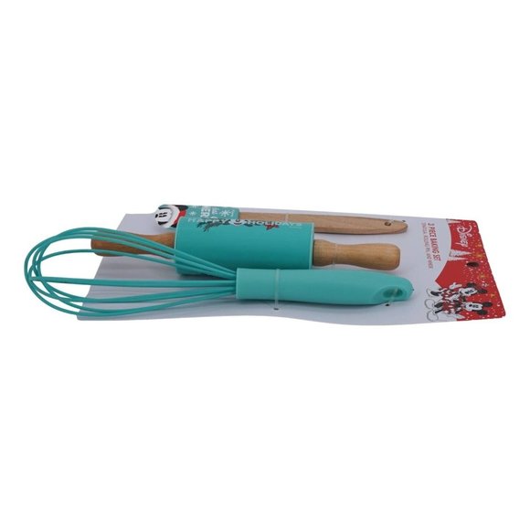 Disney 3 Piece Baking Set (Spatula Rolling Pin Whisk) Festive Kitchen Essentials - Picture 4 of 6